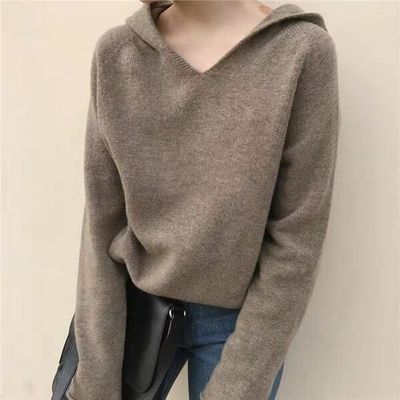 Autumn New Women's Loose Long Sleeve Solid Color Hoodie Jacket