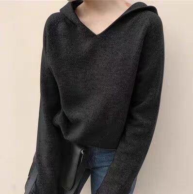 Autumn New Women's Loose Long Sleeve Solid Color Hoodie Jacket