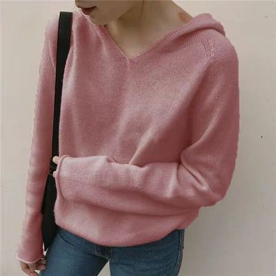 Autumn New Women's Loose Long Sleeve Solid Color Hoodie Jacket